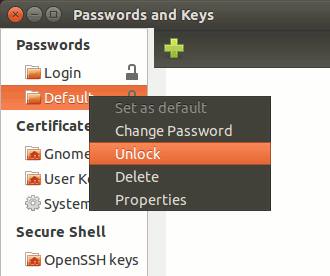 Enter password to unlock your login keyring